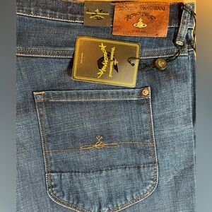Vivienne Westwood Slim Dark Blue Denim Jeans W42,L32, $220 New